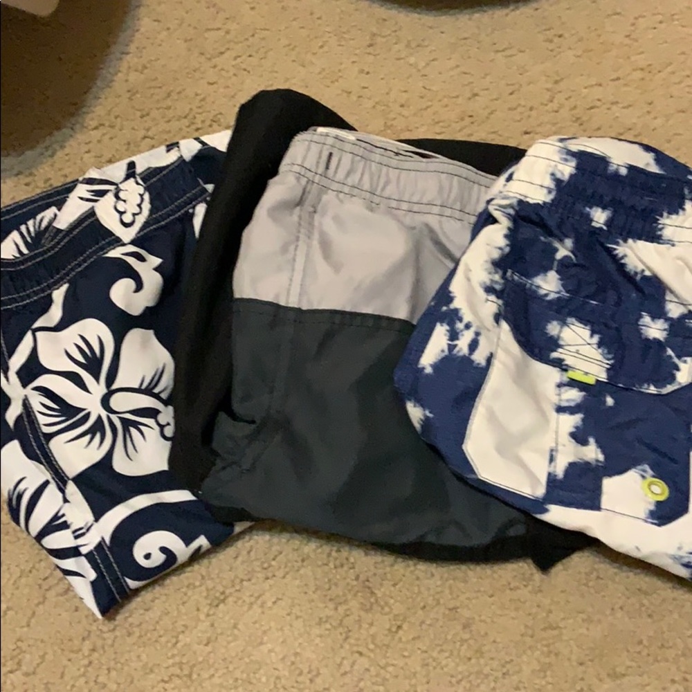 3 pairs boys swimming trunks